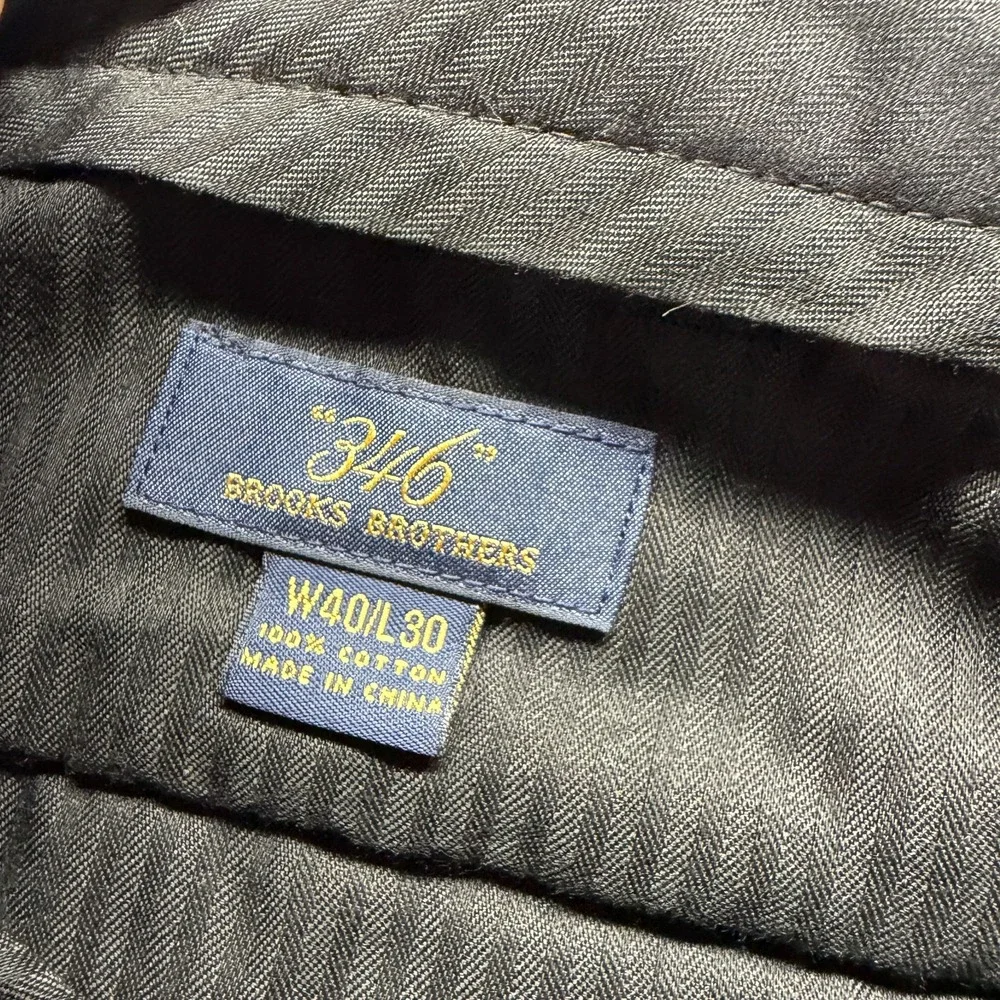 Brooks Brothers 346 Pant Mens 42x29 Blue Cotton Corduroy Chino Straight Business